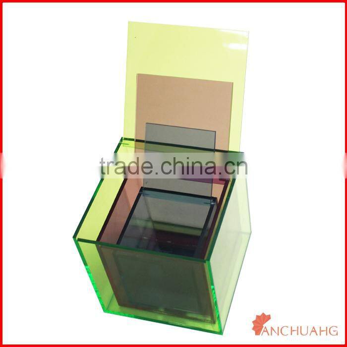 colored acrylic box