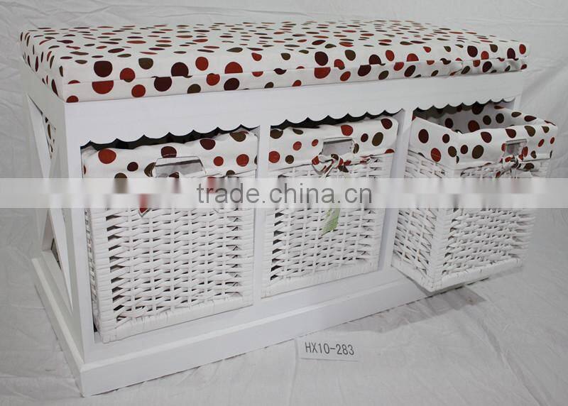 Comoda Banco Asiento para Vestibulo Pasillo Bano Dormitorio Blanco Nuevo