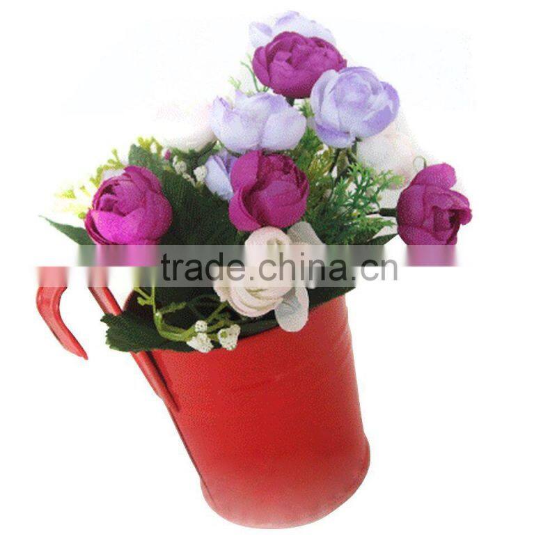 Good Quality Colorful Metal Flower planter with rim