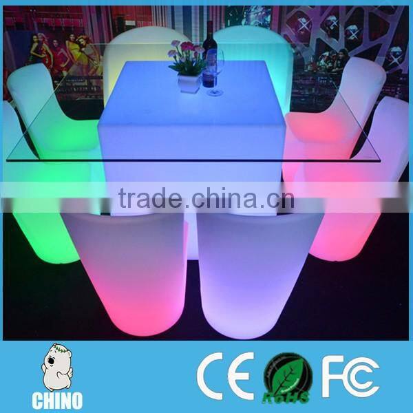 Led Dinner chair for restaurant Lighting table and seats