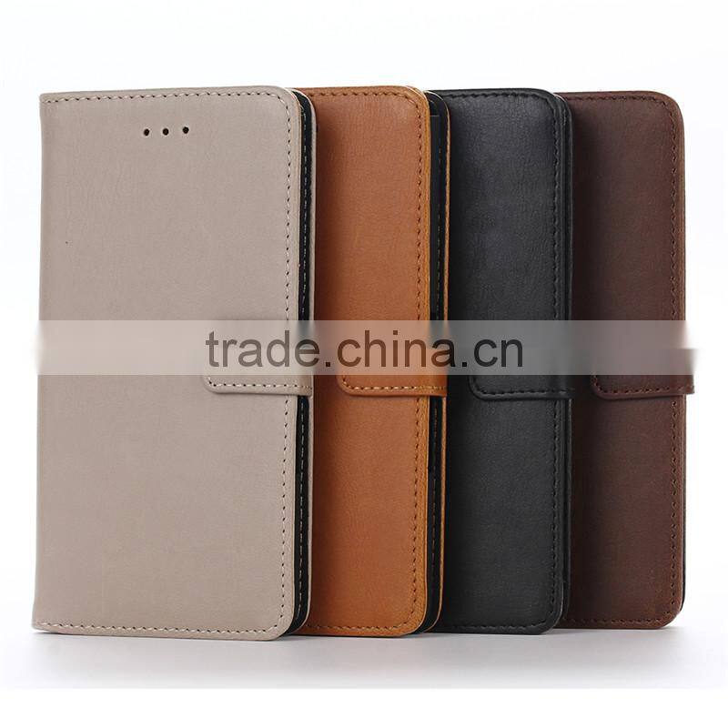 High quality crazy-horse PU card bumper/pocket cell phone case for Fujitsu