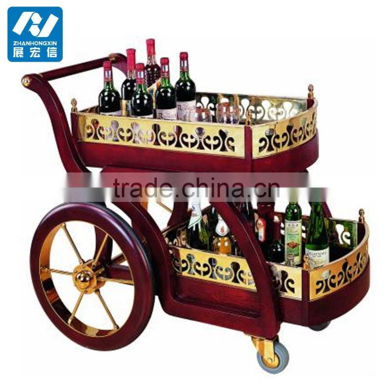 Excellent wine serving liquor trolley cart