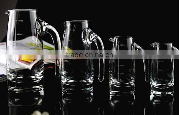 vertical stripes cold water glass drinking glass with handle