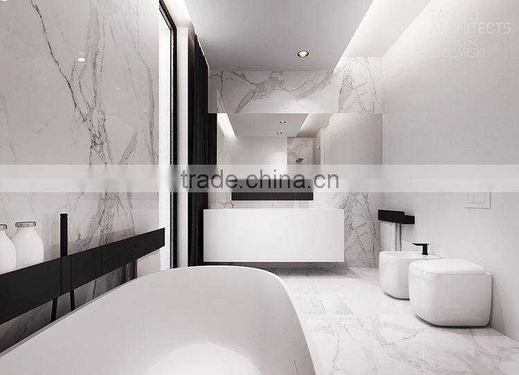 Ecofriendly full polished natural stone oriential white marble tiles