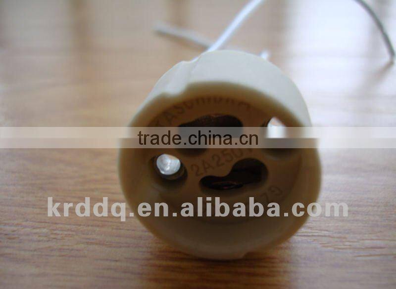 porcelain GU10 lampholder with cable