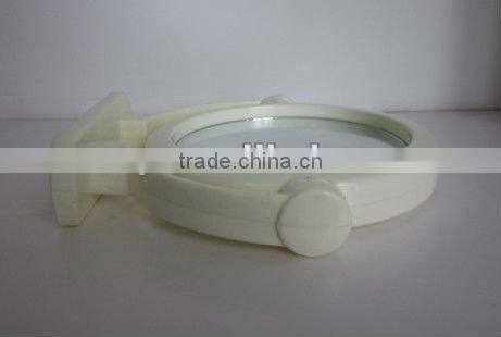 small pink lovely shape plastic mirror with white colour