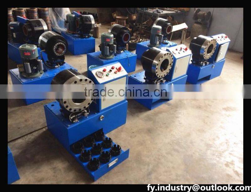 FY69 1/4-2 inch free dies hydraulic hose swaging machine, hydraulic rubber hose crimping machine