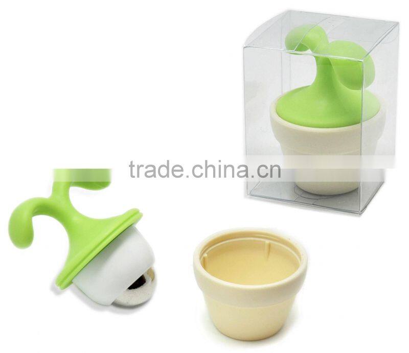 Flowerpot shape facial massager