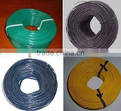 green/yellow pvc coated iron tie wire square hole on sale