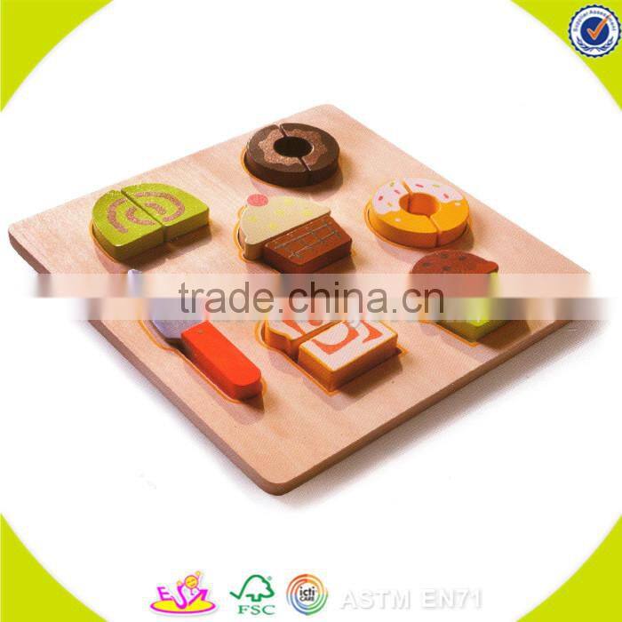 Wholesale fashionable toddler wooden cutting food game best selling wooden cutting food game W10B062
