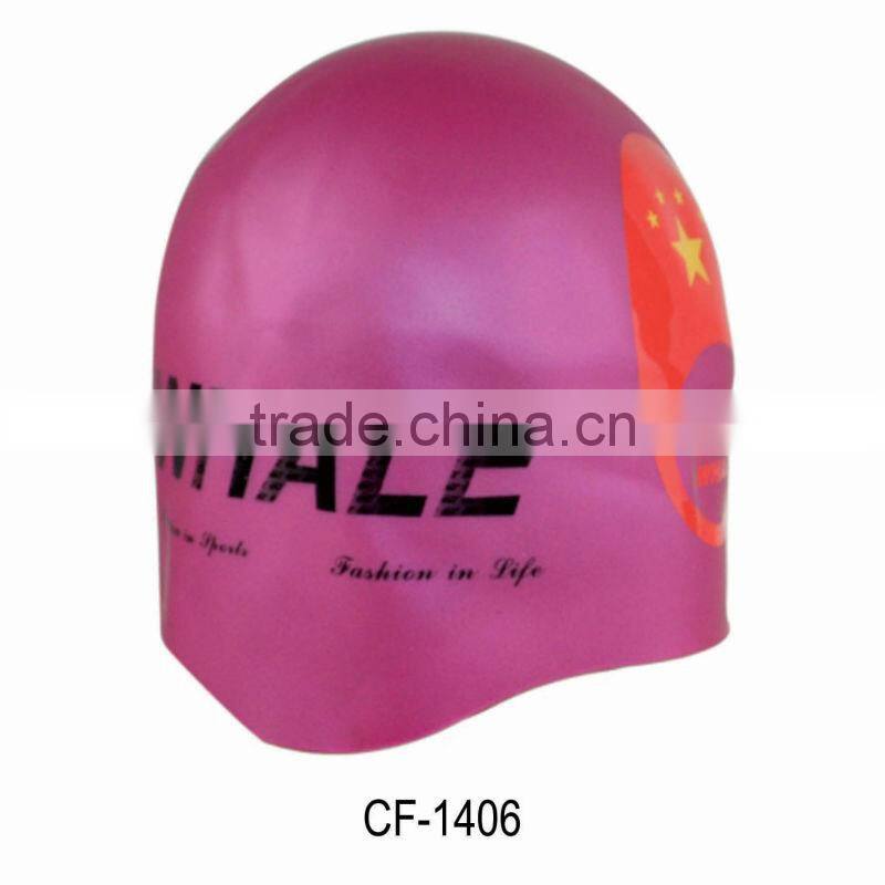 3D Shape swim cap,fashional swimming cap with silicone(CAP-1400)