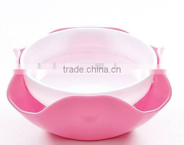 Household Multifunction 2 in 1 Plastic Food tray / Dry fruit tray