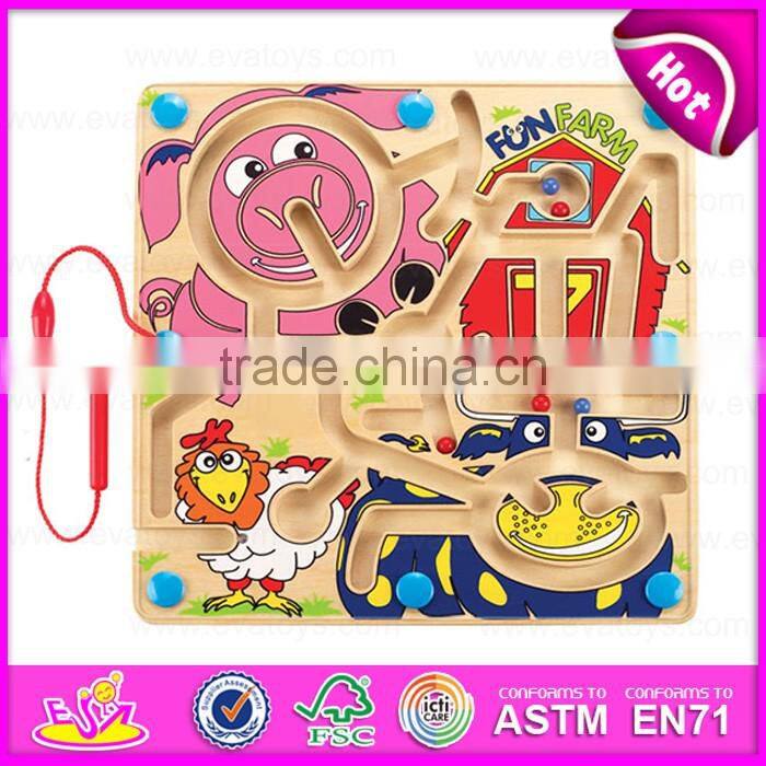 2016 new design kids wooden maze game,popular baby wooden maze game,wholesale children wooden maze game W11H012