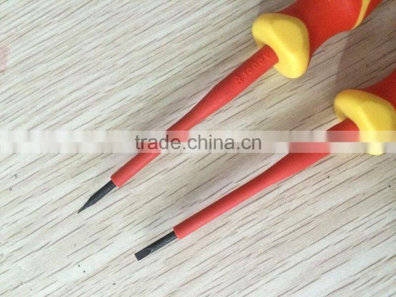 High quality VDE screwdrivers for slotted screw, insulated screwdriver design