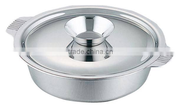 Chiri Nabe Cooking Made in Japan Stainless Steel Pot with Partition (2 Conpartment) Electric Cooking Utensils
