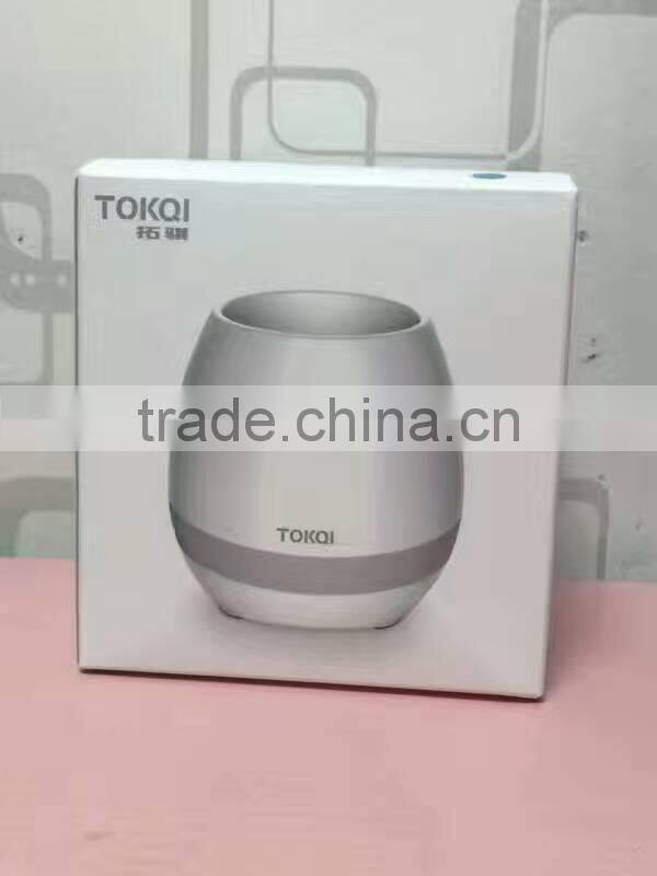 Fashion futuristic colorful music playing bonsai active Bluetooth plant pot