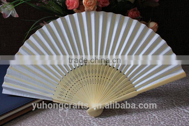OEM avalible bamboo craft bamboo fan with custom's print