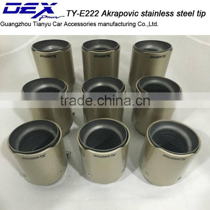 Universal 304 stainless steel akrapovic exhaust tip muffler pipe