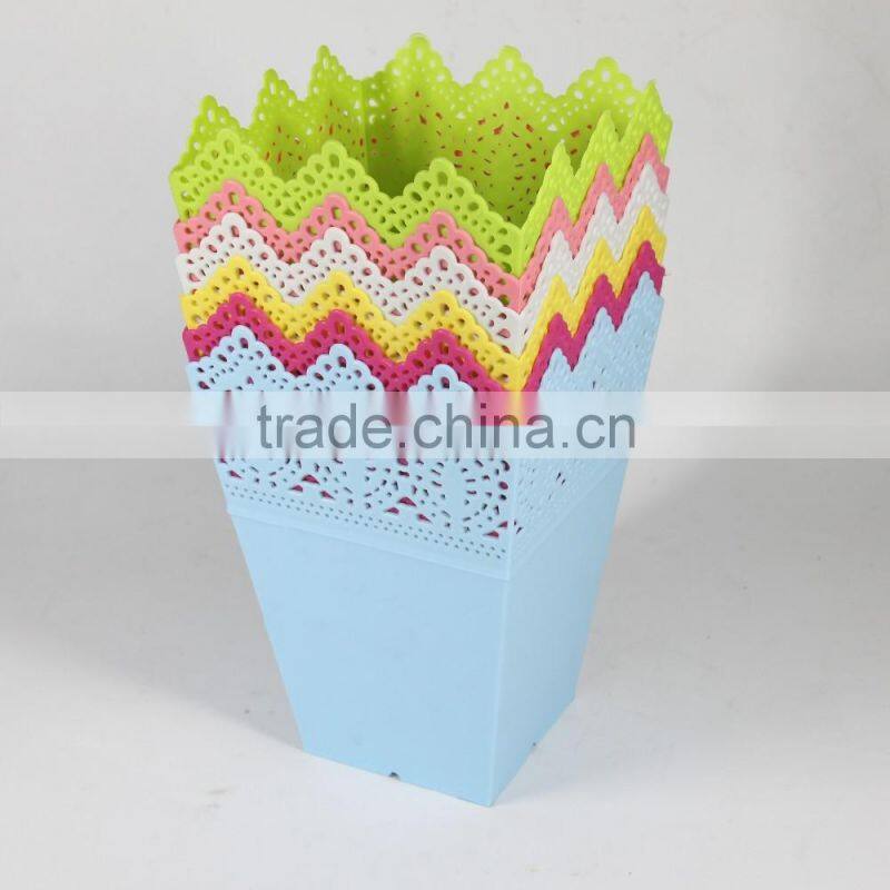 window colourful square plastic pot