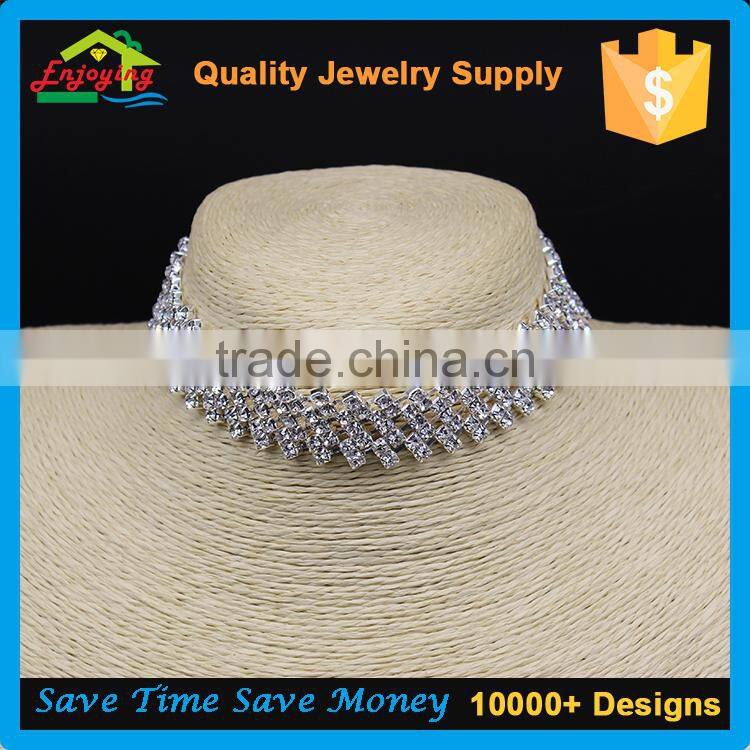 Luxury European Victoria Style Zircon Chock Necklace For Wedding And Party