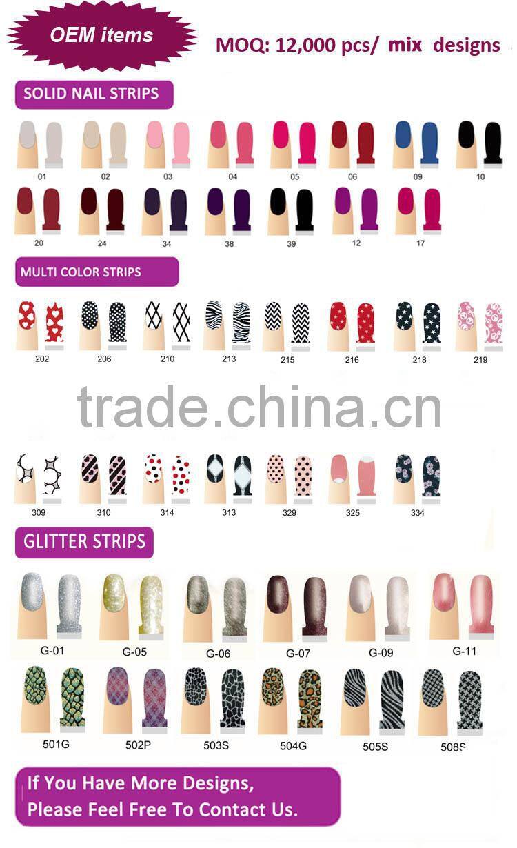Zhejiang Yiwu Vivi Nail peel off full cover polish nail strips nail stickers