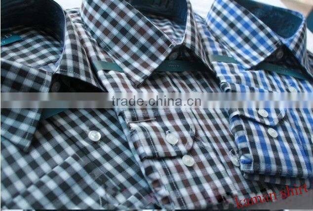 Cotton checks shirts casual dress shirts for man