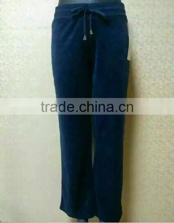 lady sportswear velvet fabric two piece remaining stock