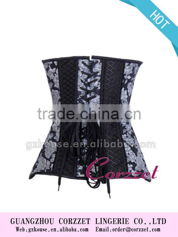 Black Cheap Steel Boned Corests Women Overbust