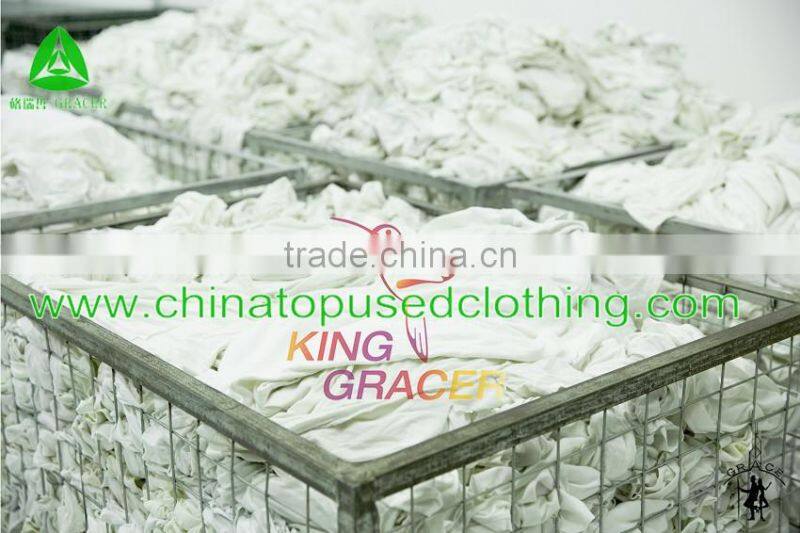 Factory price second hand 100 cotton grey fabric,wholesale used plain white cotton fabric