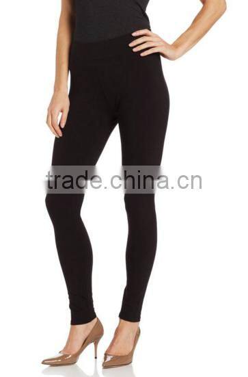 hot sales breathable spandex fabric Full-length pull-on leggings with wide elastic waistband