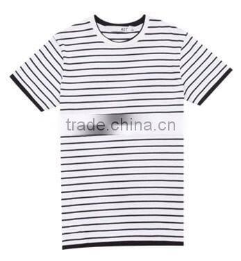 2017 Summer the best hot sale stripe o neckline stripe fancy short sleeve t shirt for men