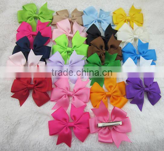 2015 Hot hairbows hairpin hairband bobby pin kid trendsetting thread plain dovetail bowknot clip hairpin children hair accessory