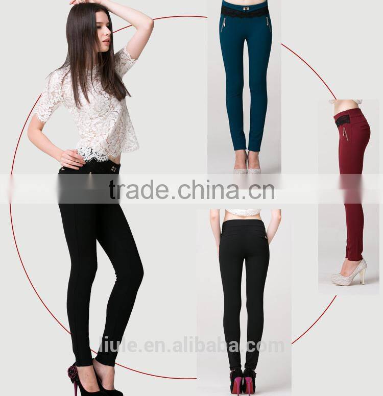 Latest Sexy Womens Stretch High Waist Pencil Pants Skinny Leggings Trousers