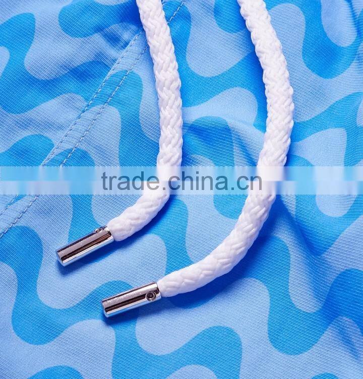 Custmize your own design drawstring waistband slim-fit short-length printed men swimming short
