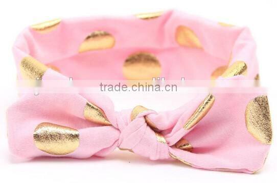 2016 new design knot headband for kids, printed knot kids headband
