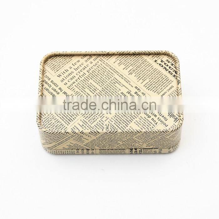 R1837H Manufacturer square tin box metal storage box wholesale gum tin box