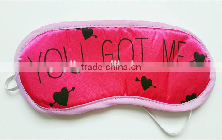 factory sale printing craft satin/polyester material funny eye mask sleep