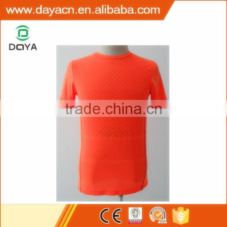 Men's Jacquard Sports running T-shirt Seamless T-shirt