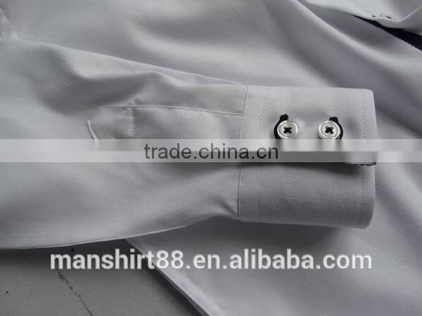 fashion boy's button-downs shirt underlap with ribbon on placket