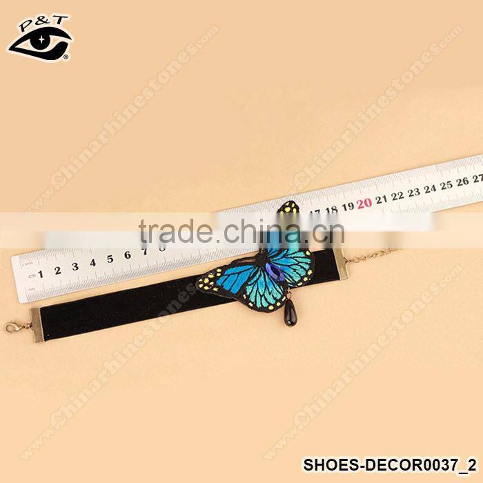 Fashion anklet ornaments blue butterfly designs feet chain for women