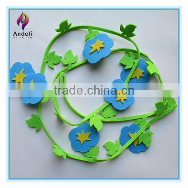 decorative artificial Morning Glory flower felt garland