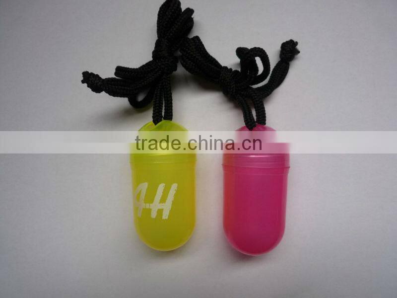 Round waterproof box with lanyard/Coin containter
