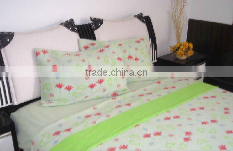 100% polyester brushed polar fleece kids duvet cover set