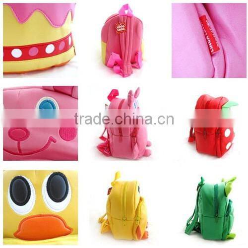 PU cartoon animal school children bag