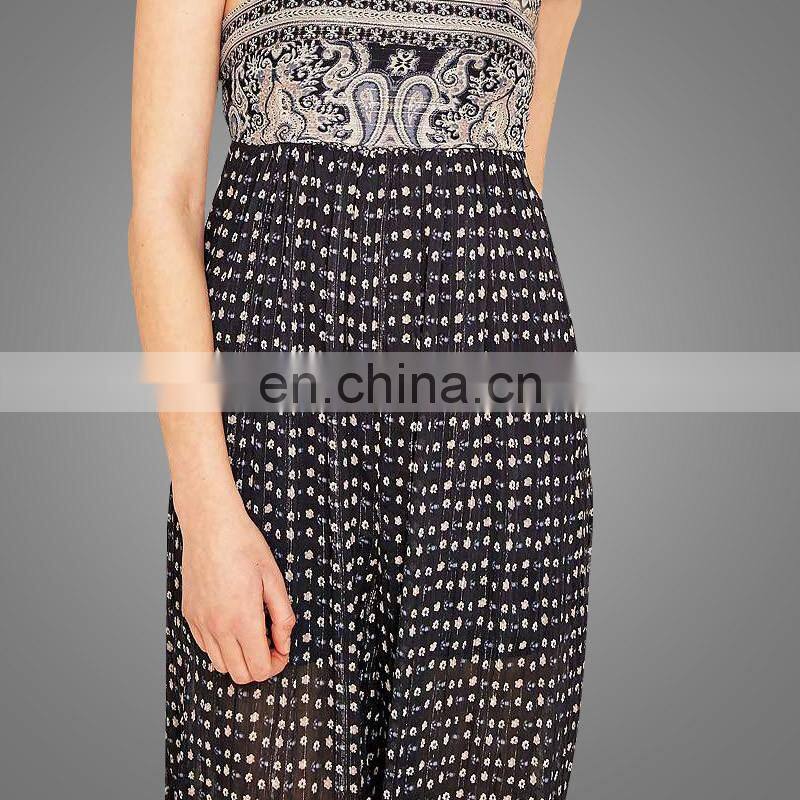 Boho chic pants Ethnic Fat Women Chiffon Sexy Sling Jumpsuit Plus Size Flared Jumpsuit Women