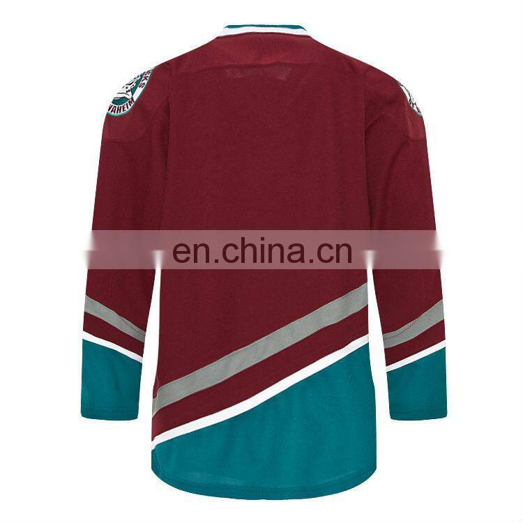 Custom cheap hockey jerseys/Team Mighty Ducks Movie Hockey Jersey/ Anaheim ducks Ice Hockey Jersey /Purple/100% polyester