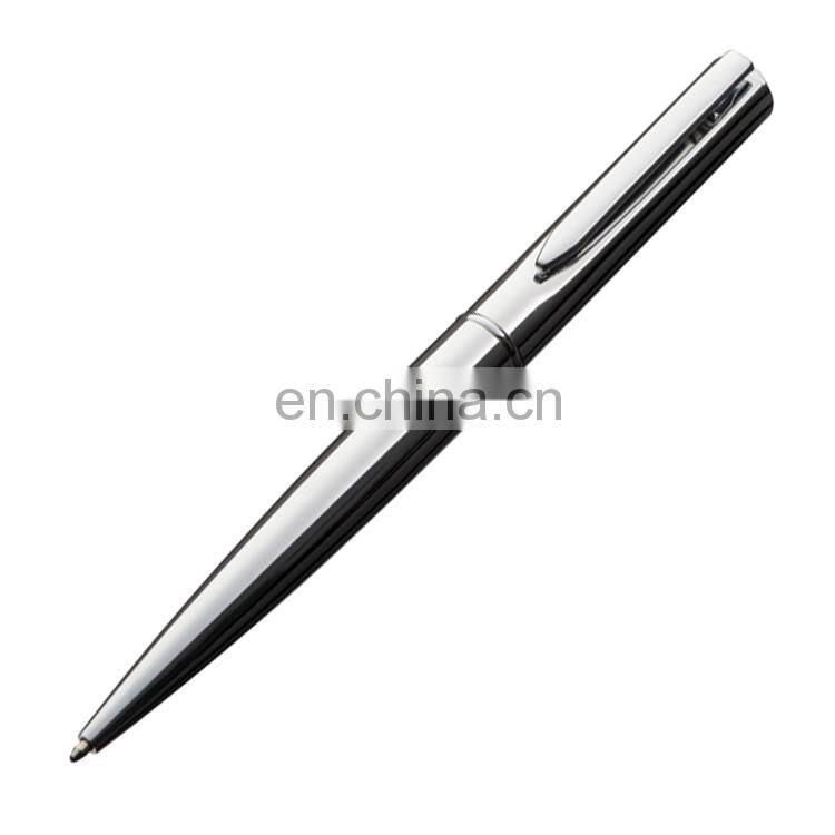 shiny metal ball pen with gift pouch RB170879
