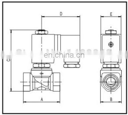 GOGO Normally Close 2 Way Compact Pilot Water Brass Solenoid Valve 16bar 1/4" 3/8" 1/2" BSP Orifice 10mm 220V AC PXC-D14511 NBR