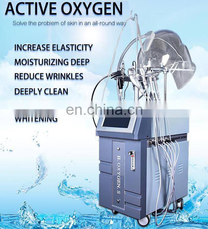 10 in 1 Water Jet Peel BIO Face Liting Ultrasonic Skin Rejuvenation Oxygen Dome Machine