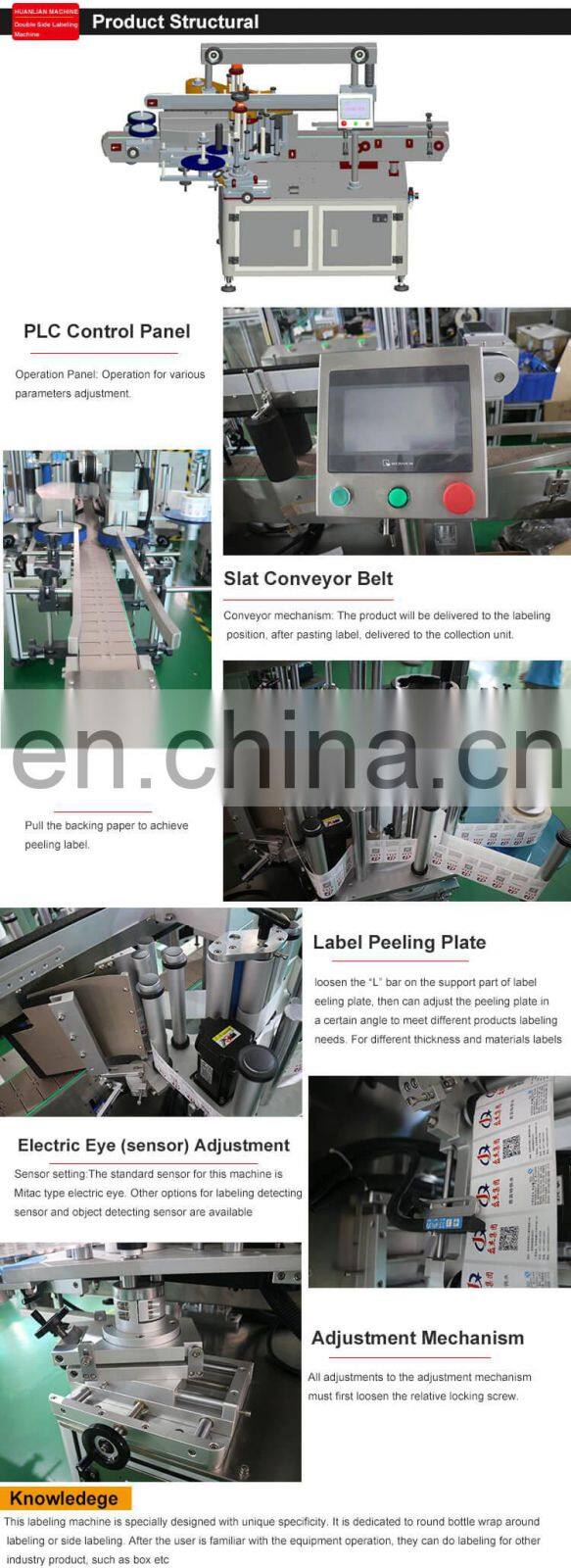 Manufacturer Sale Automatic One Double Sides Round Square Flat Labeling Machine Bottle Label Applicator
